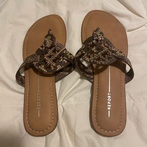 Report Snakeskin Sandals